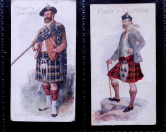 Highland Clans Cigarette Cards by John Player Set of 25 Issued in 1908  Clans Scotland History Tartan Culture   Rare