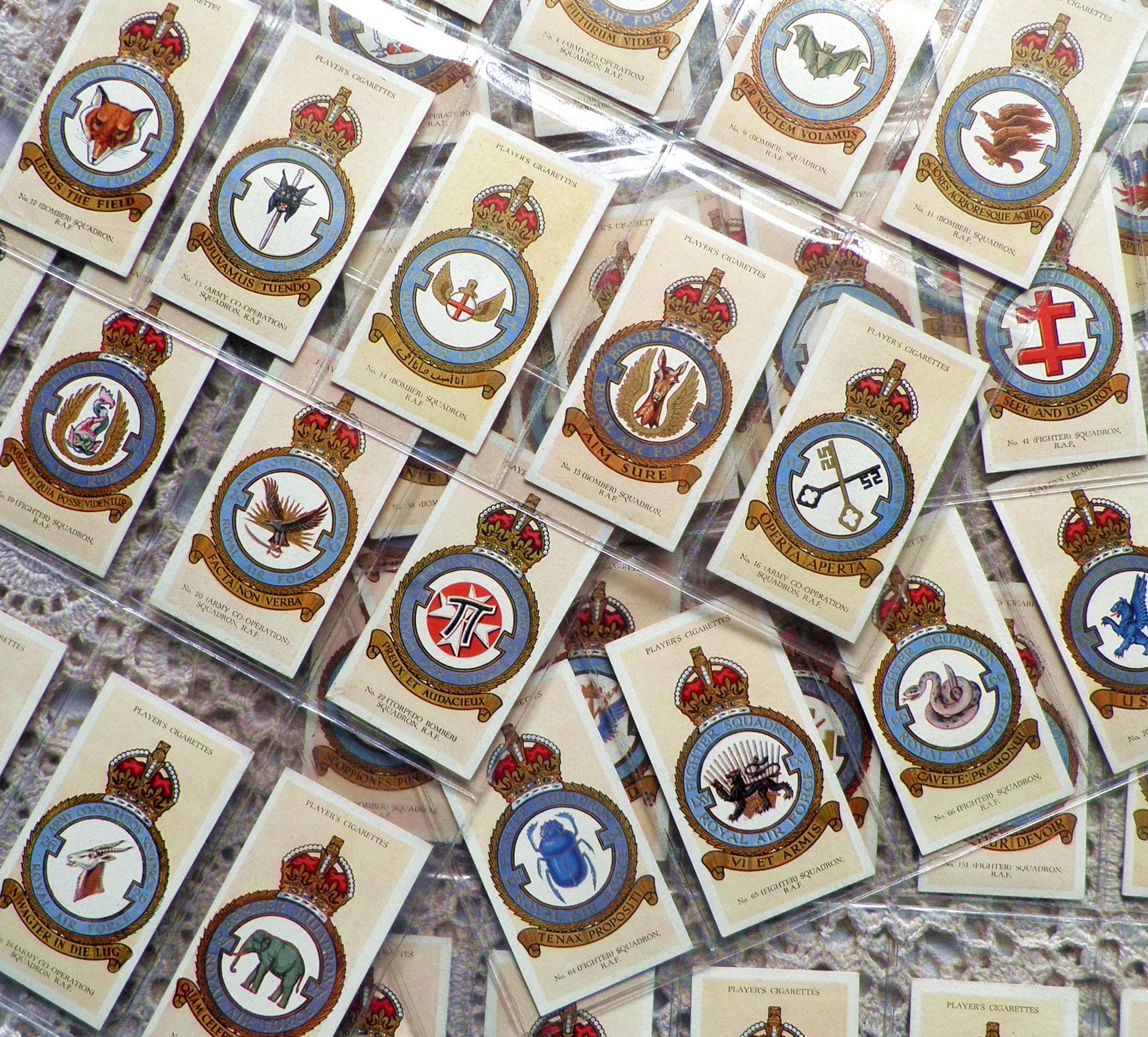 RAF Badges Cigarette Cards by John Player Set of 50 Issued in 1937 History  Military RAF Flying Rare Gift