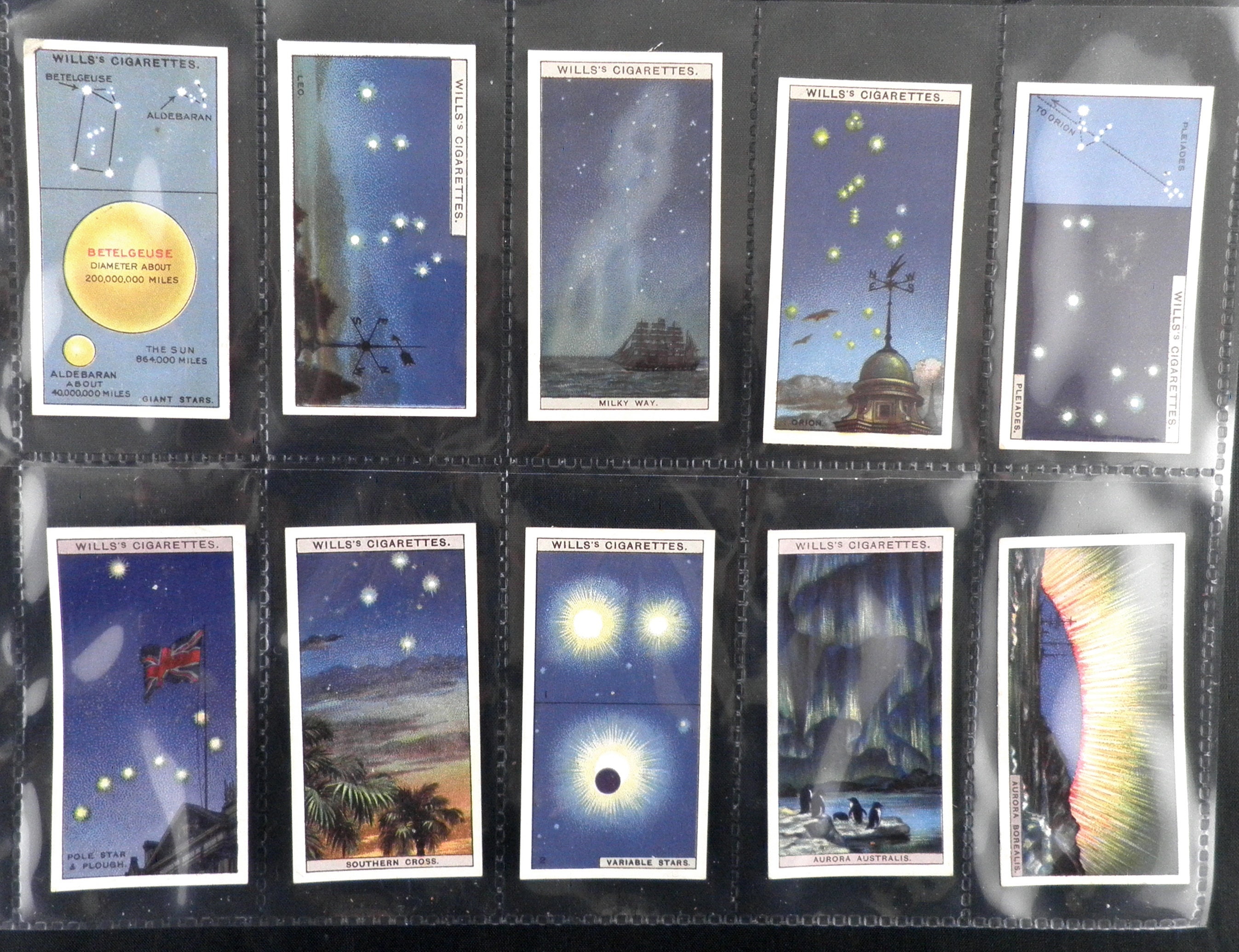 Romance of the Heavens Cigarette Cards by WD & HO Wills Set of 50 Issued in  1928 Astronomy Astrology Star Gazing Rare Gift