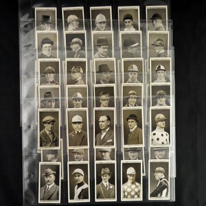 Steeplechase Celebrities Cigarette Cards by Ogdens Set of 50 Issued in 1931 Horse Racing Turf Races Jumps Rare Gift