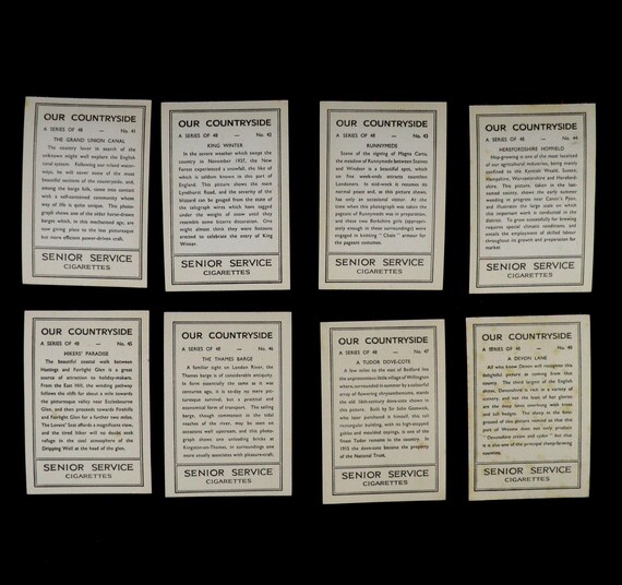 pattreiouex cigarette cards Our Countryside ( Medium ) Cigarette Cards by Pattreiouex Set of 48 Issued  in 1938 Country Life Rural Scenes Rare Gift