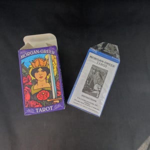 Boîte de tarot vintage Morgan Greer et instructions par PS Cace et AE Waite éditées par US Games Systems Tarot divinatoire