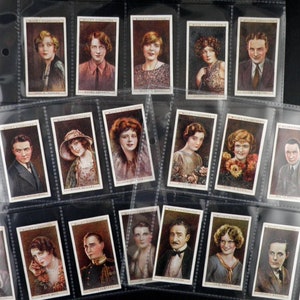 Cinema Stars ( 2nd Series ) Cigarette Cards by WD & HO Wills Set of 25 Issued in 1928 Media Movies Film Stars Cinema  Rare Gift