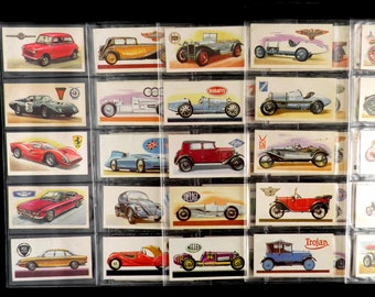 History of the Motor Car Tea Cards by Brooke Bond Set of 50 Issued in 1968 History Cars Transport Motors Rare Gift