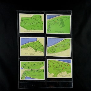 Championship Golf Courses Cartes de cigarettes par John Player - Son Ensemble de 25 Publié en 1936 Sport Golf Club Course History Rare Collectable