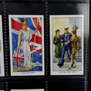 Nautical Songs Cigarette Cards di RJ Hill Set of 30 Pubblicato nel 1937 History Singing Shanty Maritime Sailing Ships Sailors Rare