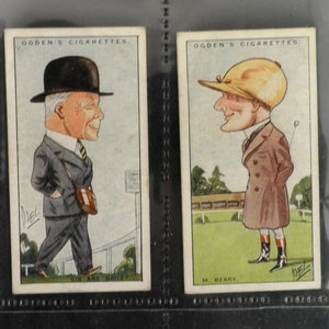 Turf Personalities Cigarette Cards by Ogdens Set of 50 Issued in 1929 Horse Racing Turf Races Classics Rare Gift