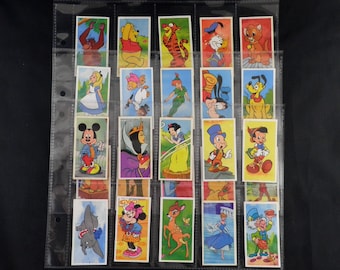 Magical World of Disney Tea Cards by Brooke Bond Set of 25 Issued in 1989 Disney Cartoon Animation Film Rare Gift
