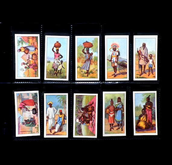 cws cigarette cards African Types Cigarette Cards by CWS Raydex Set of 24 Issued in 1936  History Legend Robbers Rare Collectable