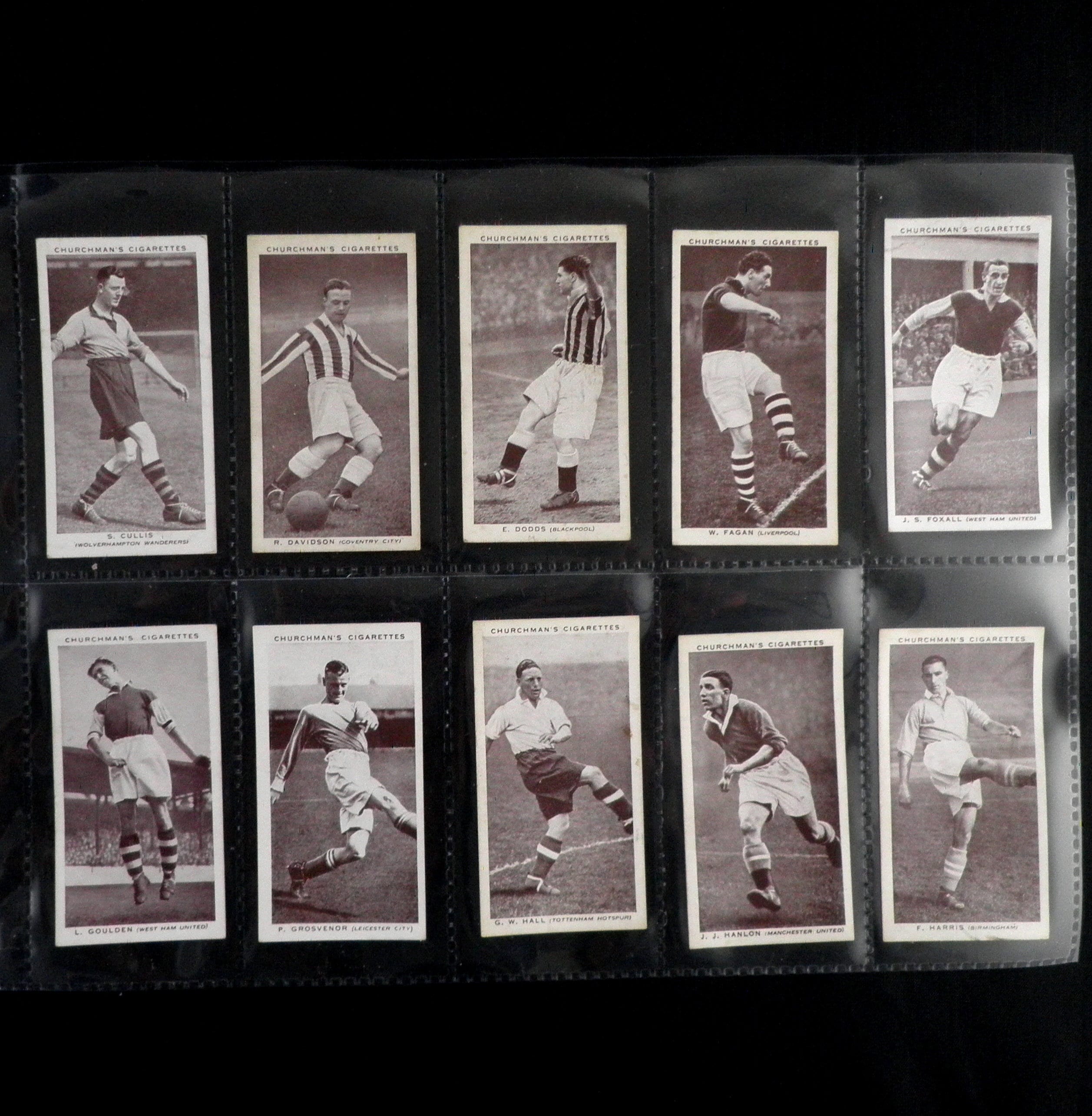 Association Footballers ( 2nd Series ) Cigarette Cards by WA & AC Churchman  Set of 50 Issued in 1939 Sport Football Soccer Players Rare