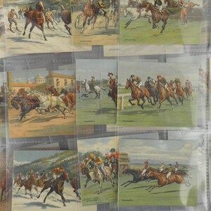 Race Historic and Modern ( Large ) Cigarette Cards by Carreras Set of 25 Issued in 1927 Horse Racing Sport Chariot Sled Rare Collectable