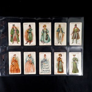 British Costumes - From 100 BC to 1904 Cigarette Cards by Ogdens Set of 50 Issued in 1905 Fashion Clothes Costume History Rare Collectable