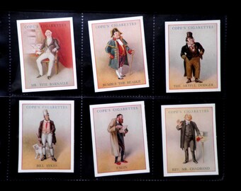 Dickens Characters Cigarette Cards by Cope Bros. Set of 25 Issued in 1939  History Literature Books Charles Dickens   Rare Collectable