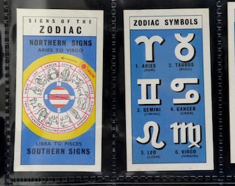 Out into Space ( Blue Back ) Tea Cards by Brooke Bond Set of 50 Issued in 1971 Astrology Astronomy Stars Constellations Planets Rare Gift
