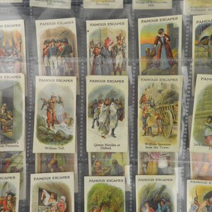 Berühmte Escapes Zigarettenkarten von Carreras 25Er Set Herausgegeben 1926 Geschichte Escapes Getaways Adventures Selten Sammlerstück