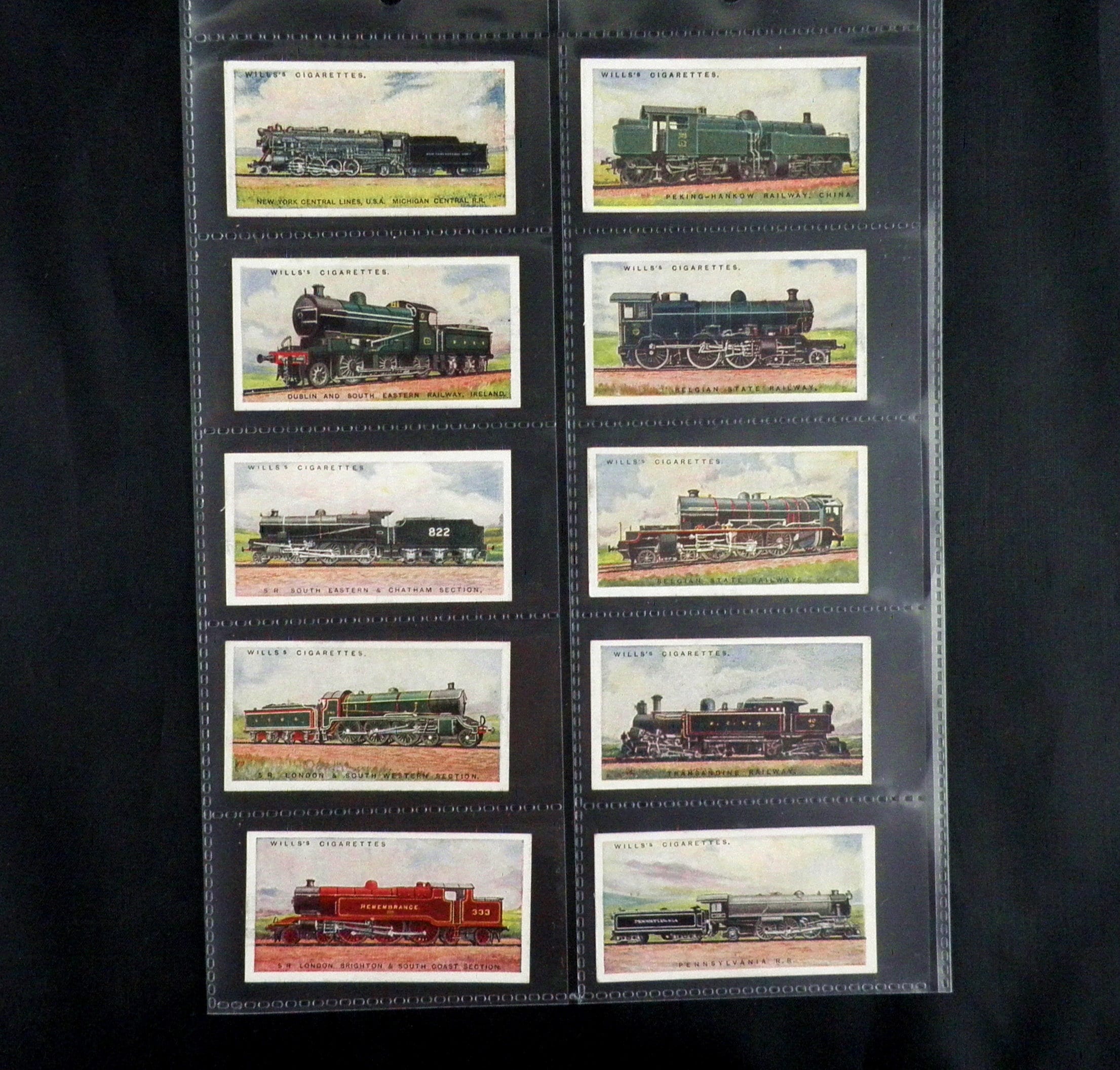 Railway Engines Cigarette Cards by WD and HO Wills Set of 50 Issued in 1924  Rail Trains Engines Transport History Rare Collectable