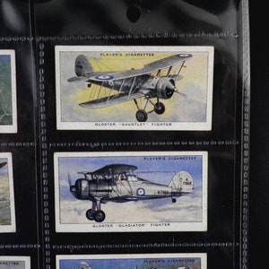 john player cigarette cards aircraft of the royal air force Aircraft of the Royal Air Force Cigarette Cards by John Player Set of 50  Issued in 1938 History Flying RAF Planes Aircraft Rare Gift