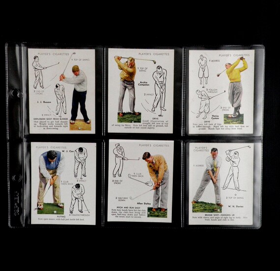 players cigarette cards value Golf ( Large ) Cigarette Cards by John Player & Son Set of 25 Issued in  1939 History Sport Golf Strokes Players Shots Rare Collectable