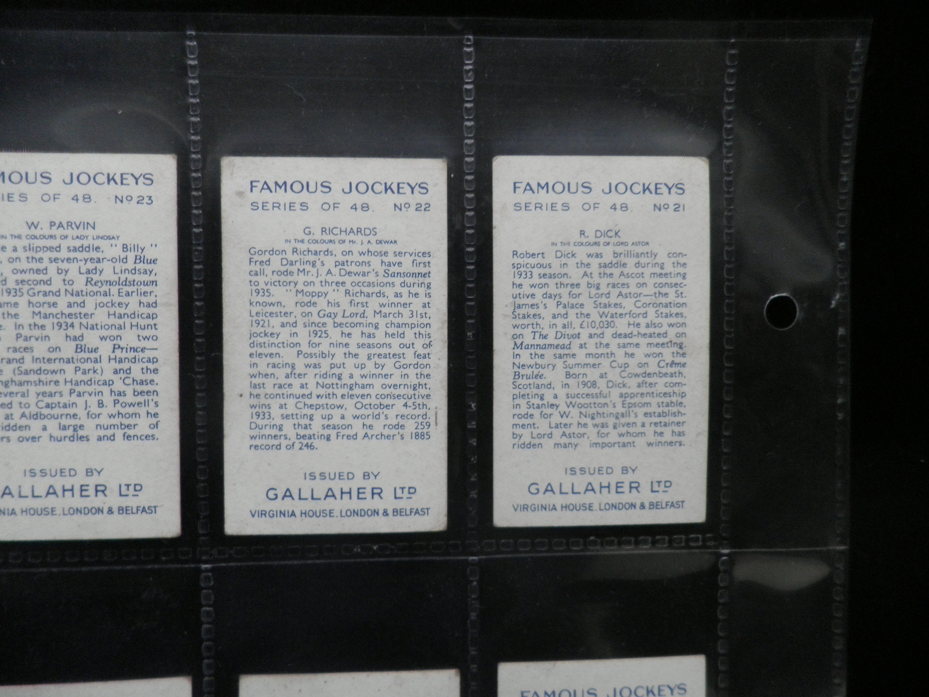 jockey cigarette cards Famous Jockeys Cigarette Cards by Gallahers Set of 48 Issued in 1936  History Horse Racing Turf Sport Rare Gift