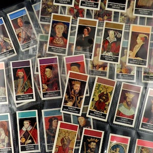 Kings and Queens of England by Carreras Set of 50 Issued in 1977 Divination Royalty Monarchy Aristocrasy  Collectable  Rare Present
