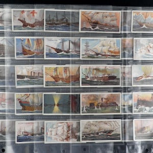 Celebri carte di sigarette per navi di WD & HO Wills Set di 50 emesse nel 1911 Navi marittime a vela Regalo della Marina Regalo raro