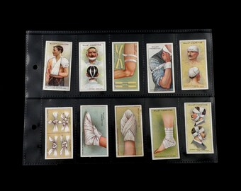 First Aid Cigarette Cards by WD and HO Wills Set of 50 Issued in 1913  Doctor Medicine Hospital Medic Paramedic History Rare Collectable