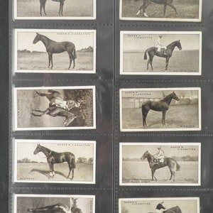 Derby Entrants 1929 Cigarette Cards by Ogdens Set of 50 Issued in 1929  History Horse Racing Turf Flat Racing Derby  Rare Gift
