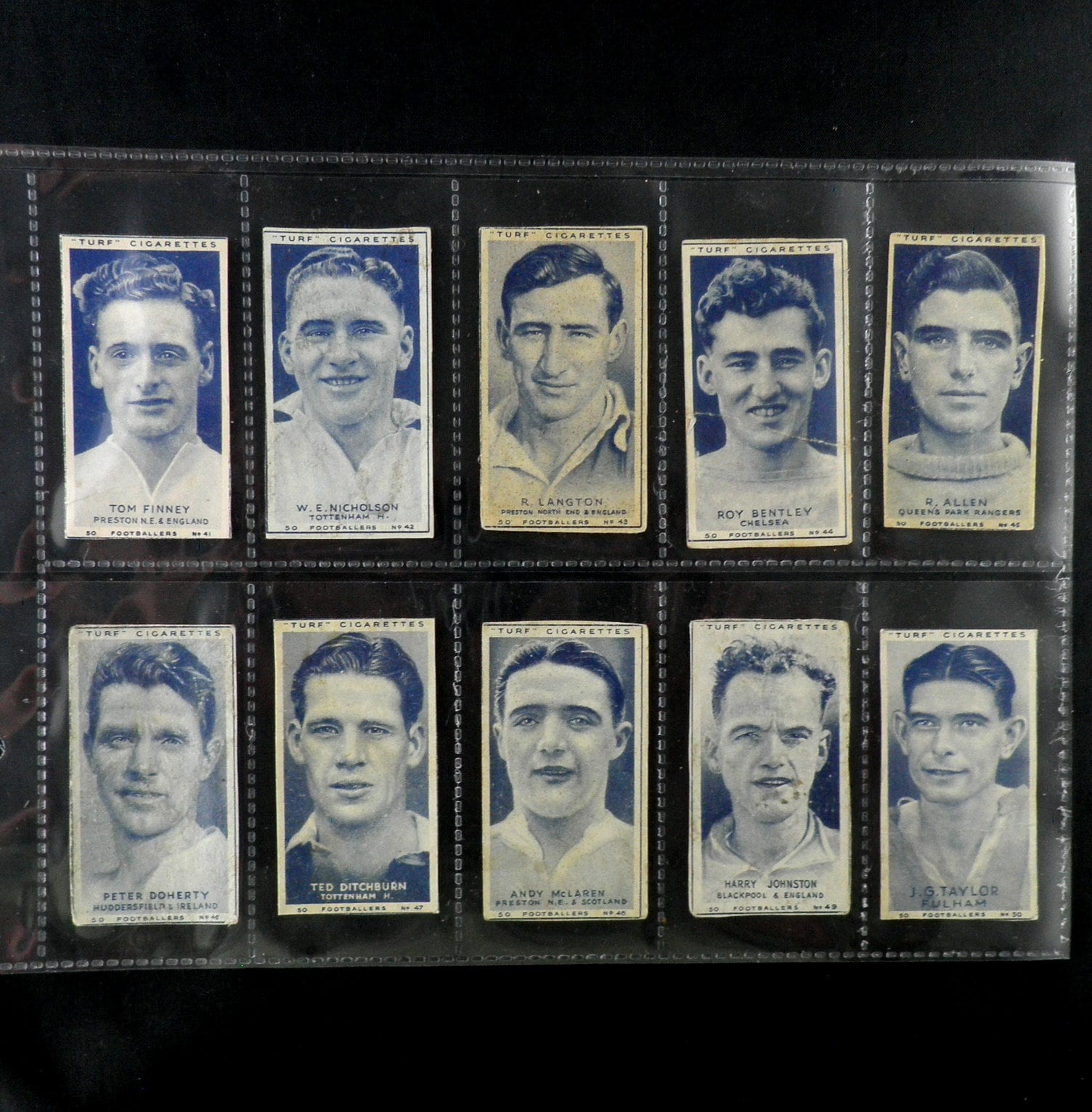 turf cigarette cards footballers Footballers Cigarette Cards by Carreras ( Turf ) Set of 50 Issued in 1948  Sport Football Soccer Players Teams Clubs Rare Collectable