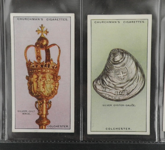 wa & ac churchman cigarette cards Civic Insignia and Plate Cigarette Cards by WA & AC Churchman Set of 25  Issued in 1926 History Symbols Politics Society Artefacts Rare Gift