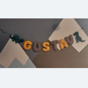 Guirnalda con nombre, regalo bebé, regalo personalizado, decoración habitación infantil, regalo despedida, letras de tela, pancarta de fieltro