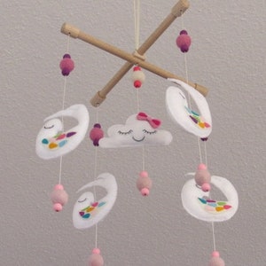 Baby Mobile, Nursery Decoration, Large Felt Mobile, Princess Cot Mobile, a perfect Christmas gift image 3