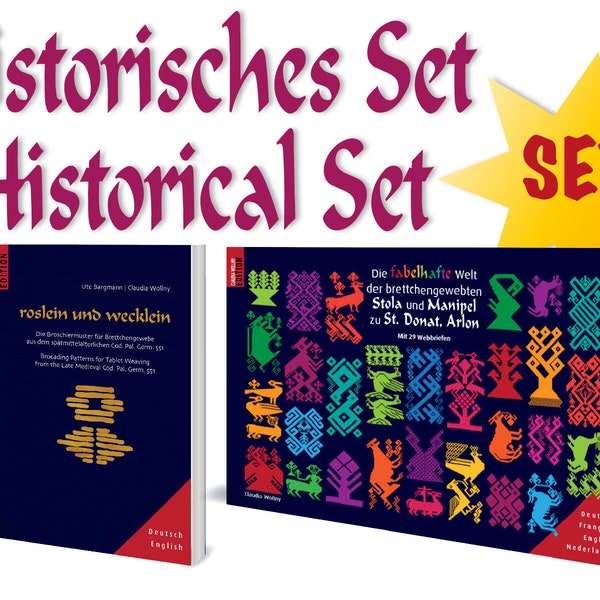 Historisches Set (Brettchenweben), Arlon + roslein und wecklein