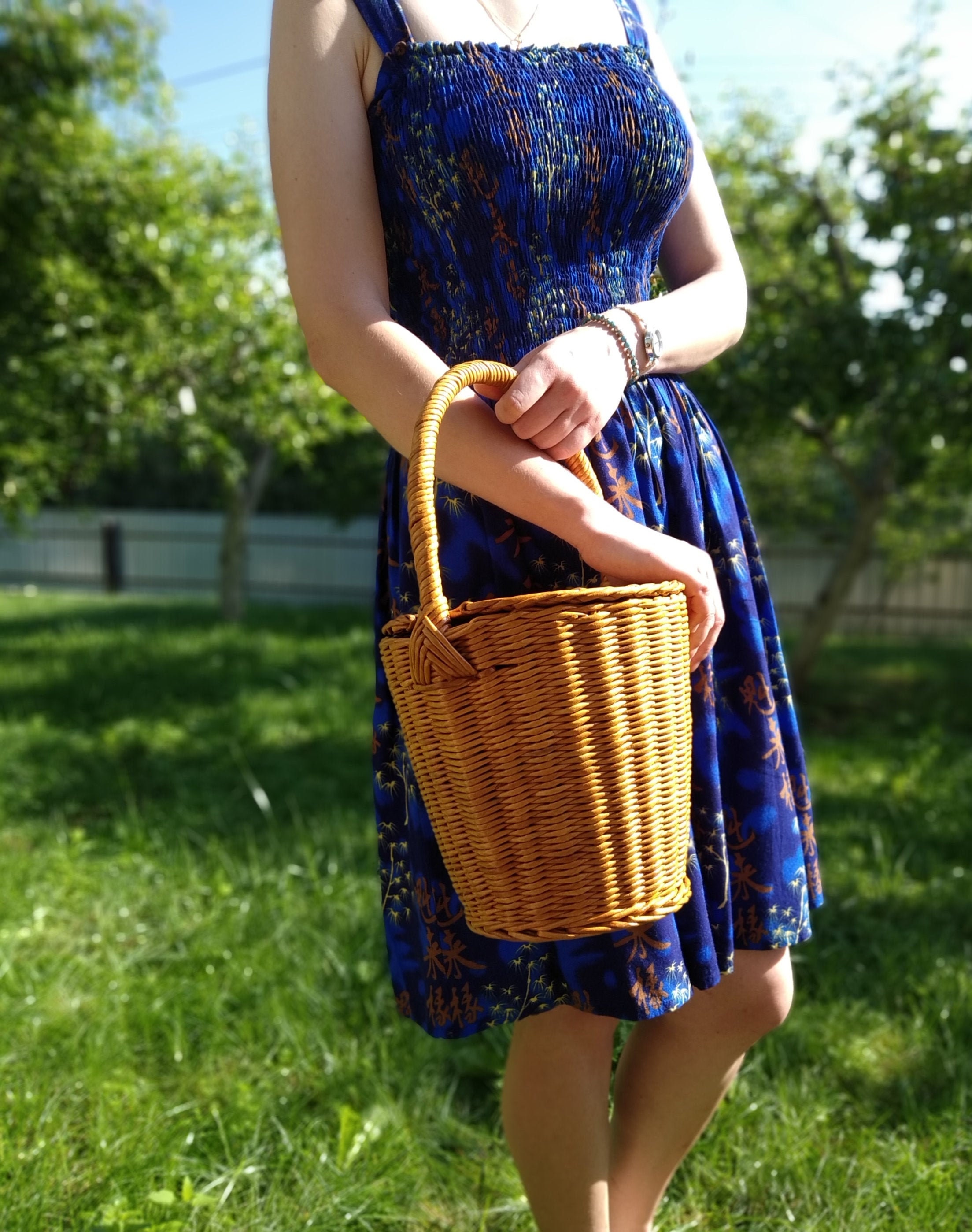 Jane Birkin basket French basket handbag Wicker summer bag Etsy