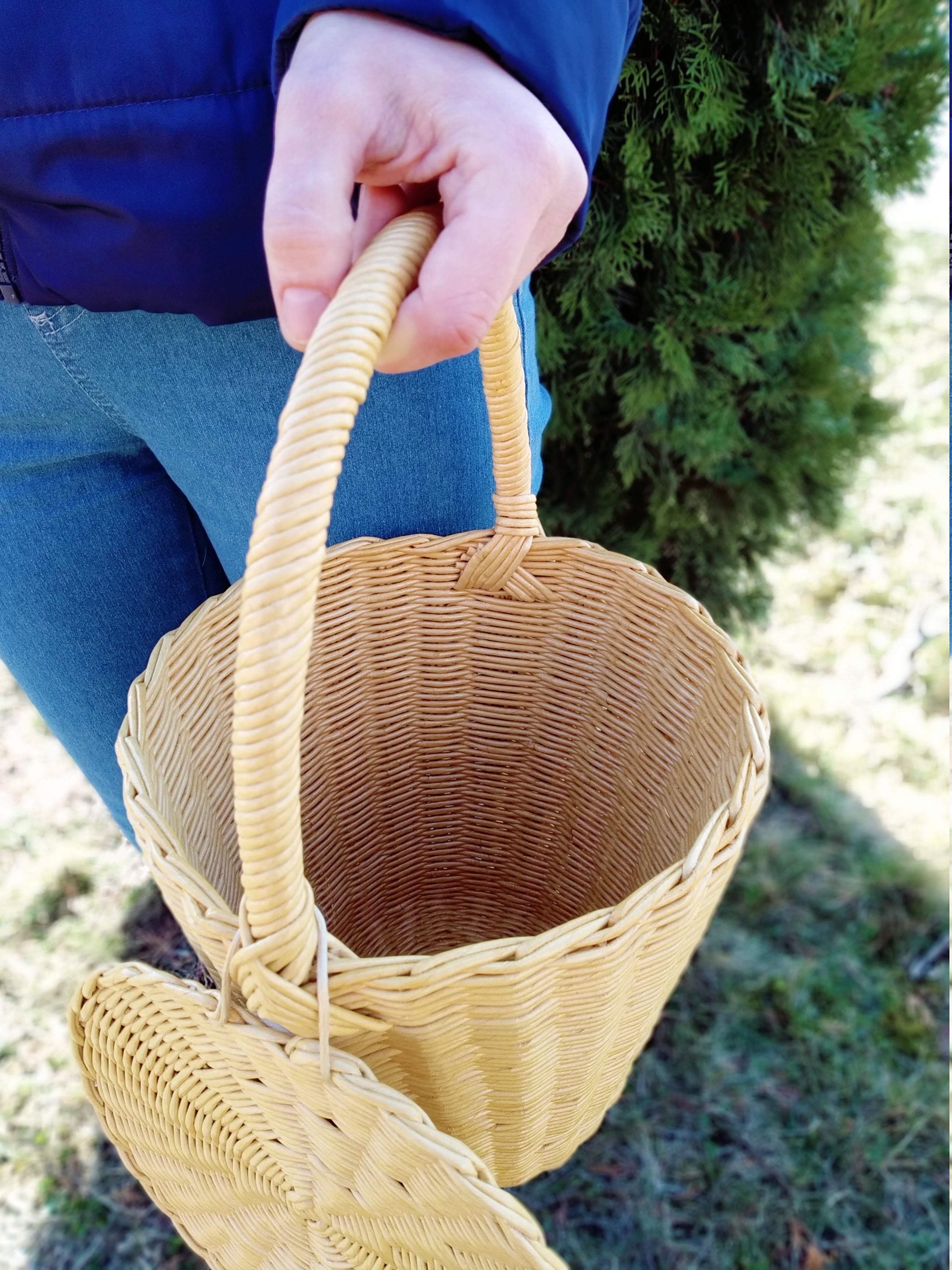 Jane Birkin basket bag French woven basket Straw bucket bag | Etsy