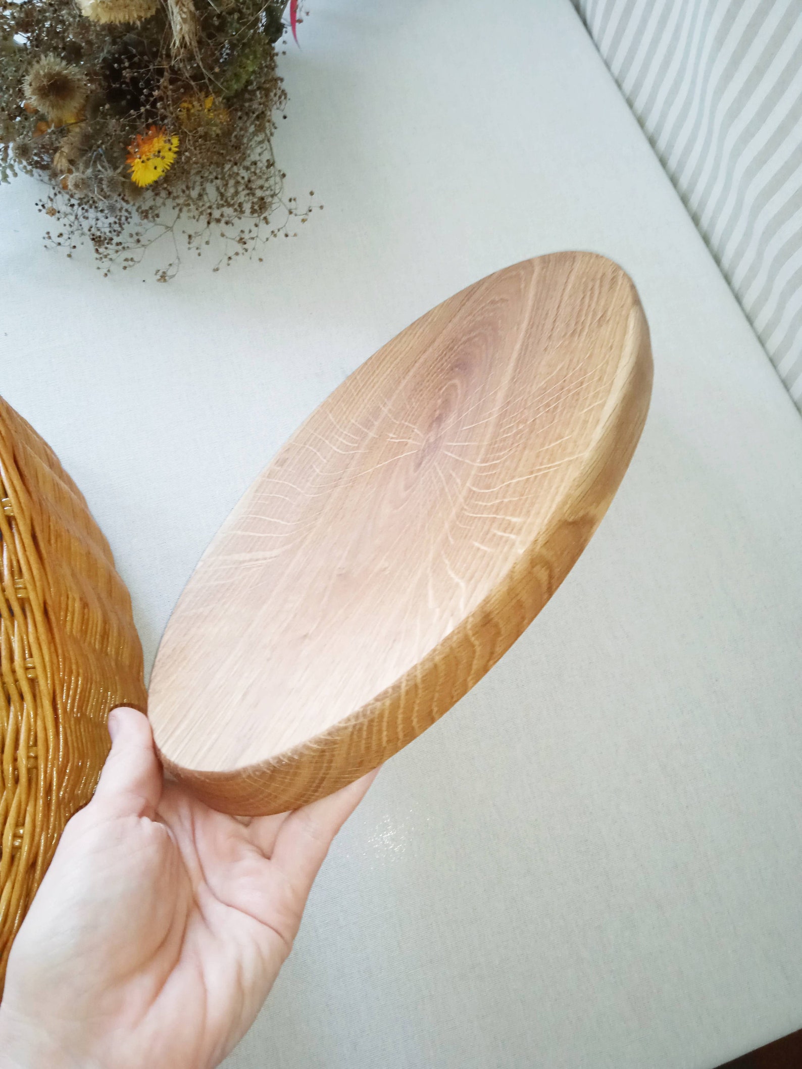 Oval Bread Box With Cutting Board Country Style Basket Etsy