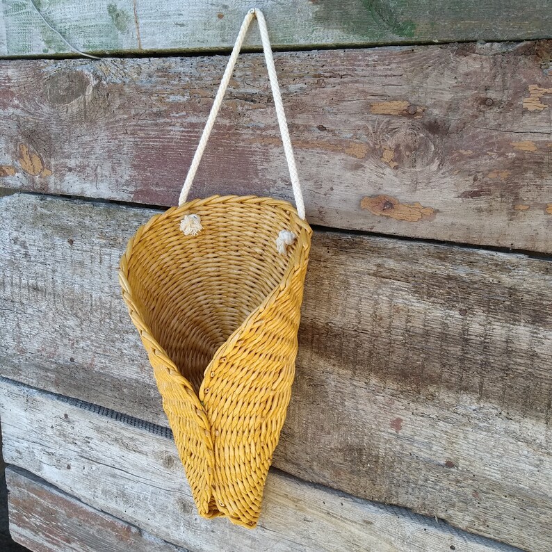 Basket door hanger for summer decoration Rustic wicker wall Etsy