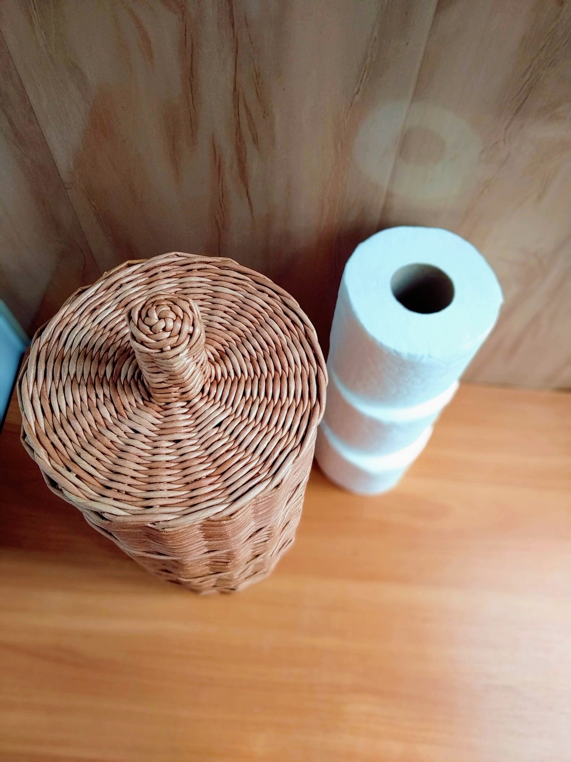 Wicker Round Toilet Paper Storage Basket With Lid for Etsy Denmark
