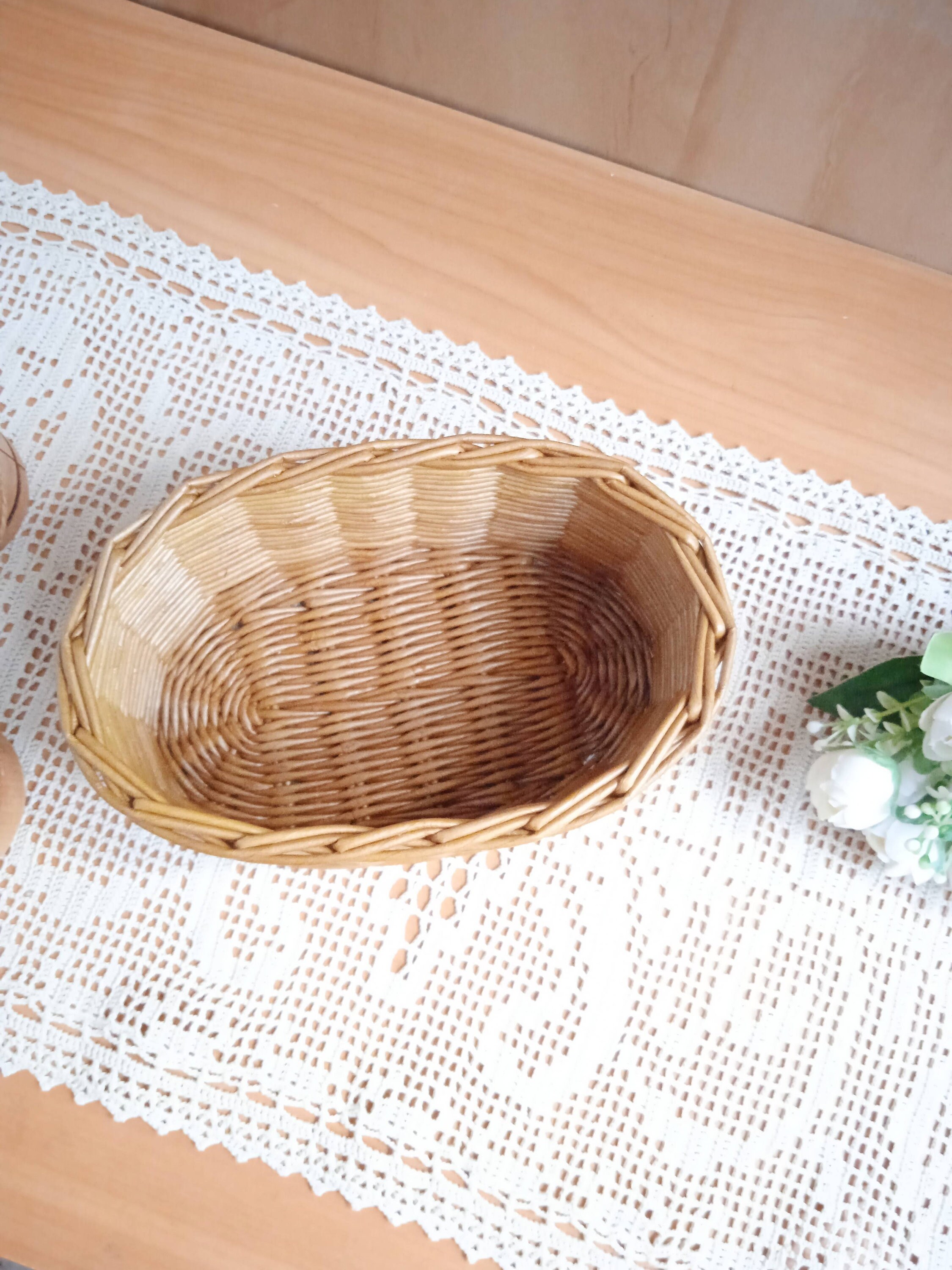 Countertop egg holder basket Wicker egg basket for kitchen Etsy