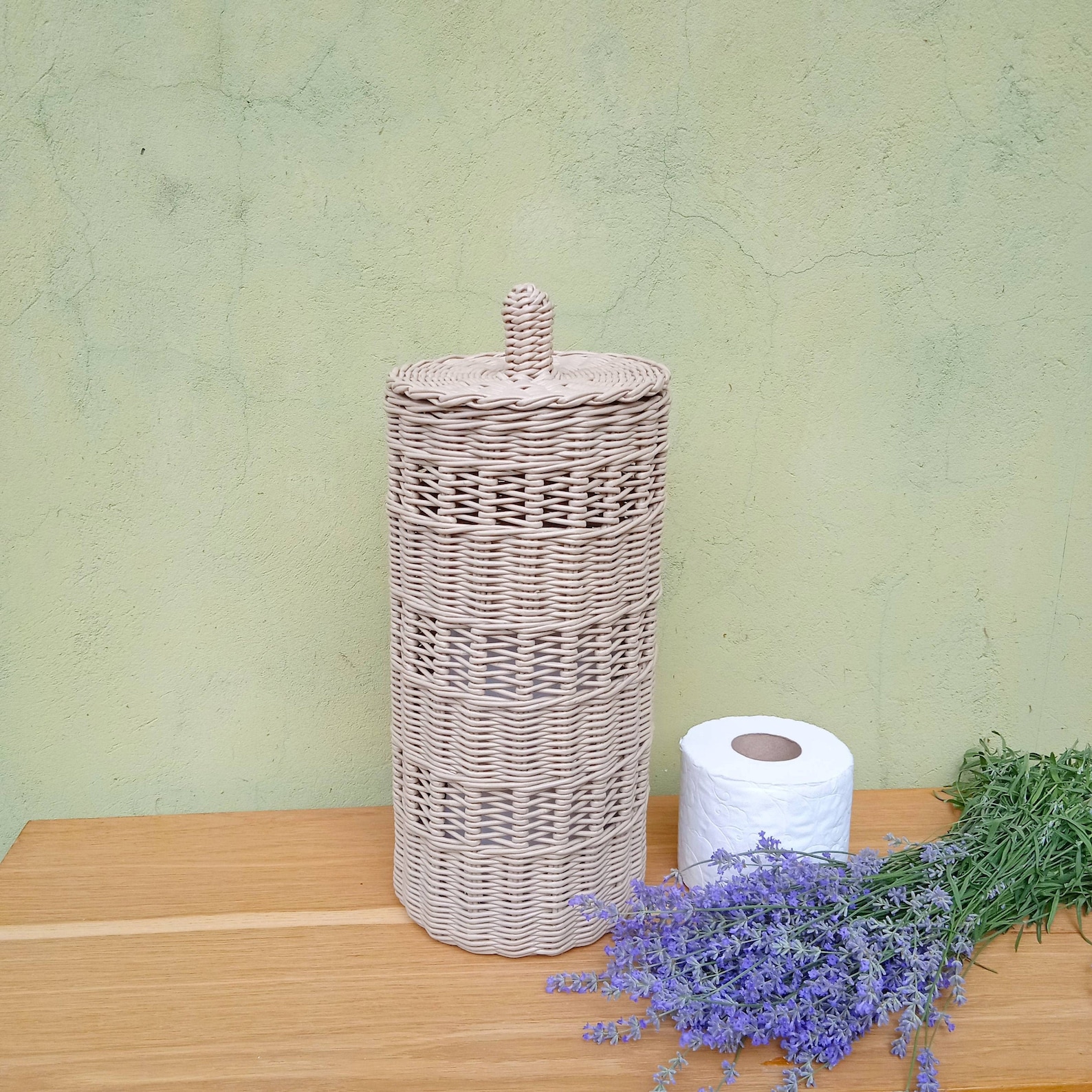 Toilet paper storage basket with lid Toilet paper stand Etsy