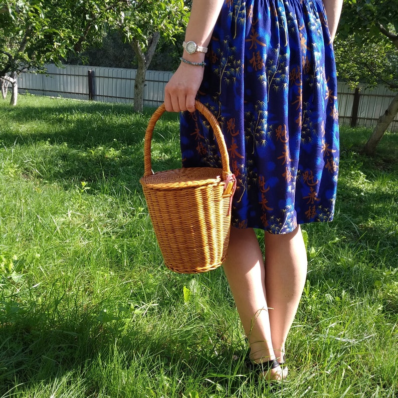 Jane Birkin basket French basket handbag Wicker summer bag Etsy