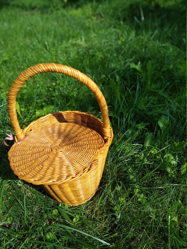 Jane Birkin basket French basket handbag Wicker summer bag Etsy
