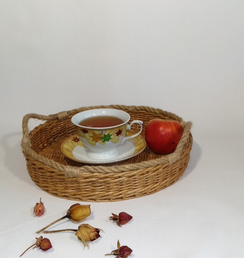 Wicker Round Tray Basket Rustic Coffee Table - Round Tray For Coffee Table Wicker Round Tray Basket Rustic Coffee Table - Round Tray For Coffee Table