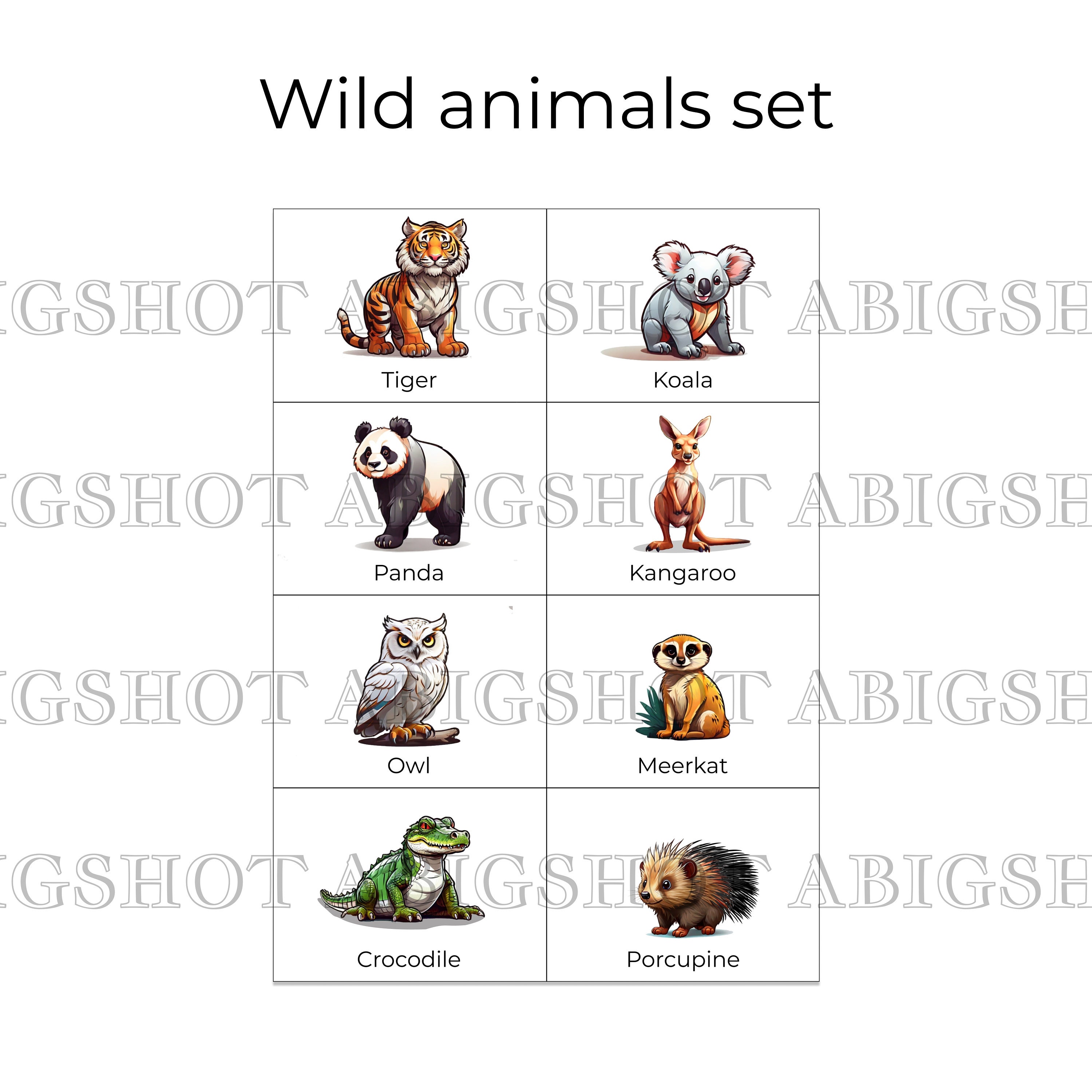 48 Printable Animal Flash Cards for Kids – Nature Learning Cards ...
