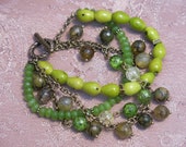 Multi-row bracelet made of stones Stone bead bracelet Bright bracelet made of stones 4-row lock bracelet