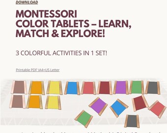 Montessori Color Matching Cards | Tone Discrimination Activities (Digital Download)