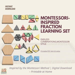 Cartões de Triângulos Construtivos Montessori | Atividades Criativas de Geometria | PDF para Imprimir