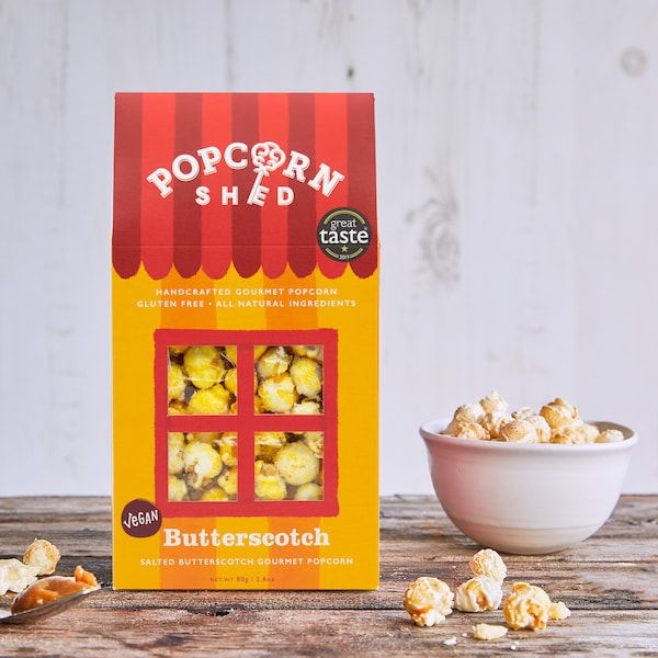 Salted Butterscotch Gourmet Popcorn - Vegan Butterscotch Caramel Popcorn - Food Gift - Foodie - Flavoured Popcorn - Vegan Snack