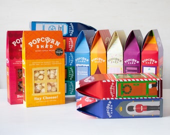 Gourmet Popcorn Flavour Selection - 14 Delicious Gourmet Popcorn Flavours - Luxury Food Gift - Flavoured Popcorn - Food Tasting Set