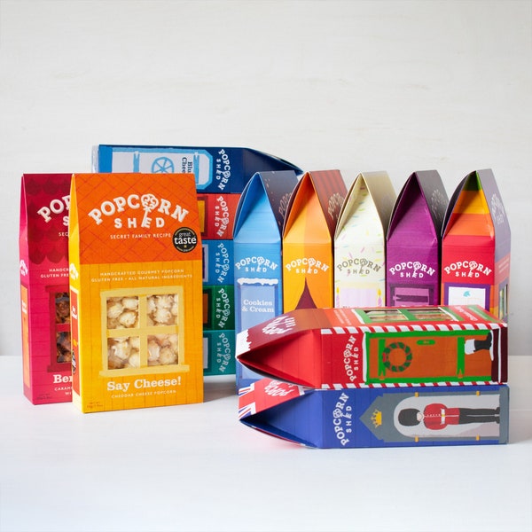 Gourmet Popcorn Flavour Selection - 14 Delicious Gourmet Popcorn Flavours - Luxury Food Gift - Flavoured Popcorn - Food Tasting Set