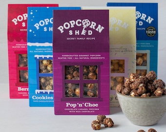 Ultimate Chocolate Gourmet Popcorn Selection - White, Milk and Dark Chocolate Popcorn - Food Gift - Chocolate Gift Set - Sweet Popcorn